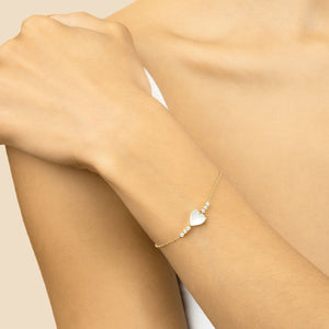 Soothing MOP Heart Bracelet