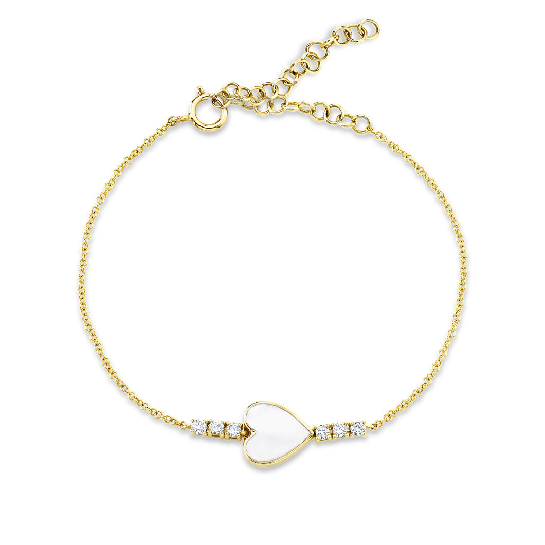 Soothing MOP Heart Bracelet
