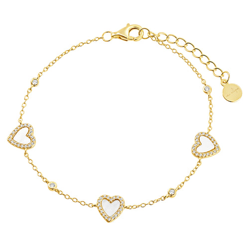 Unity MOP Heart Bracelet