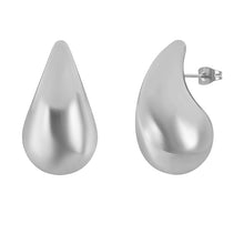 Load image into Gallery viewer, Reflective Silver Teardrop Earring