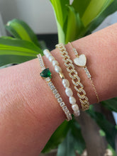 Load image into Gallery viewer, Verdant Heart Tennis Bracelet