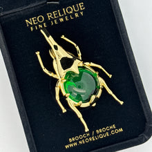 Load image into Gallery viewer, Gilded Gem Beetle Brooch