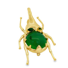 Load image into Gallery viewer, Gilded Gem Beetle Brooch