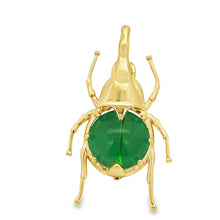 Load image into Gallery viewer, Gilded Gem Beetle Brooch