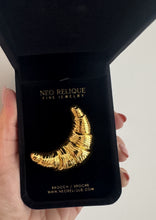 Load image into Gallery viewer, Aureate Croissant Brooch