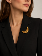 Load image into Gallery viewer, Aureate Croissant Brooch