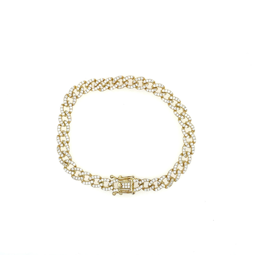 Shining Pave Curb Bracelet