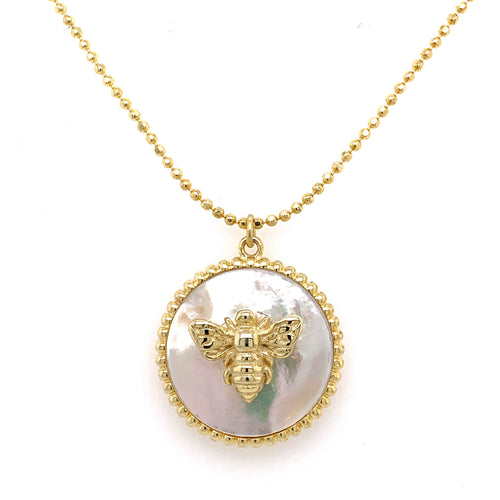 Harmony Mother Of Pearl Bee Pendant