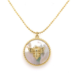 Harmony Mother Of Pearl Bee Pendant