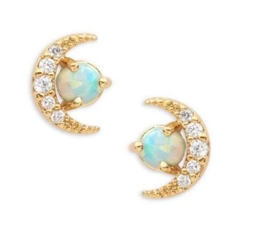 Purest Opal Moon Stud