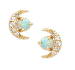 Purest Opal Moon Stud